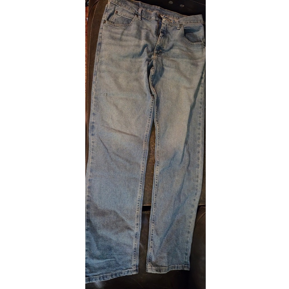 Wrangler Premium Quality Mens Straight Leg Jeans Light Wash 32x34 1097FXVBT
